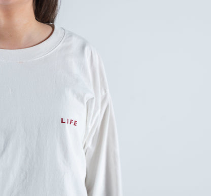 "Flames & Friends" White Longsleeve