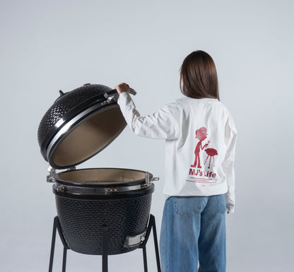 "Flames & Friends" White Longsleeve