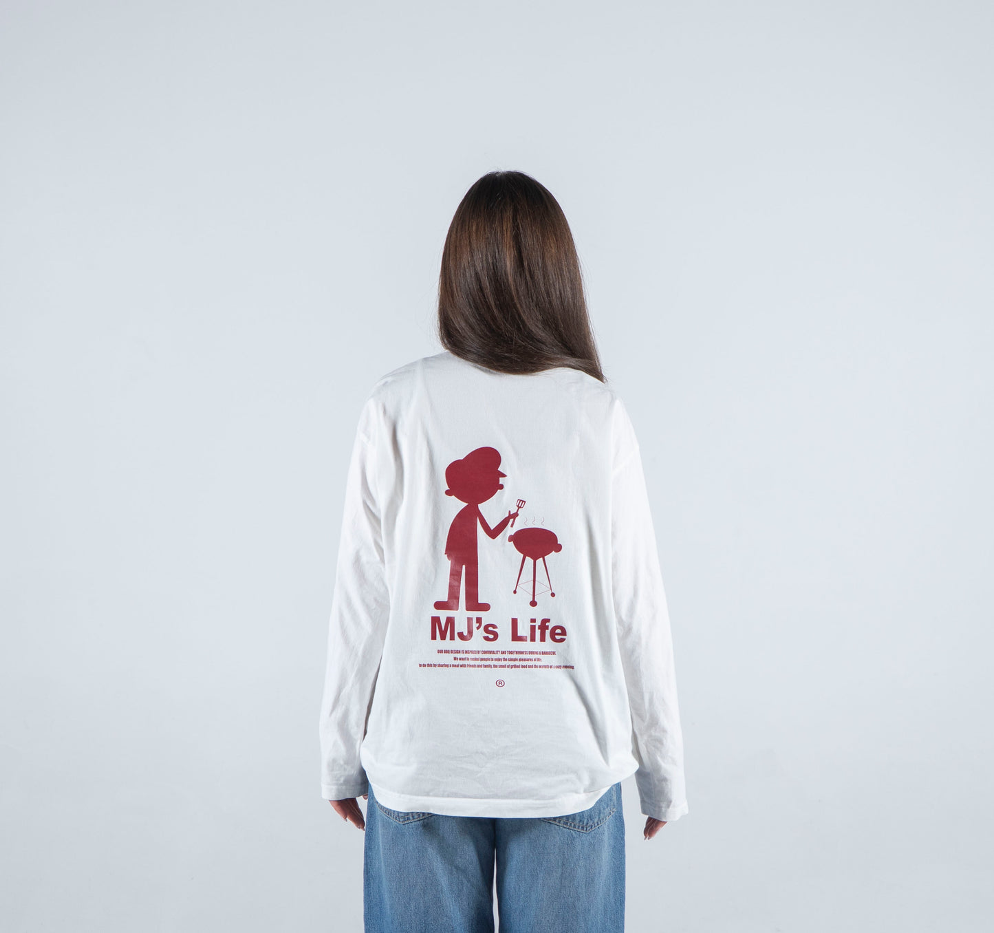 "Flames & Friends" White Longsleeve