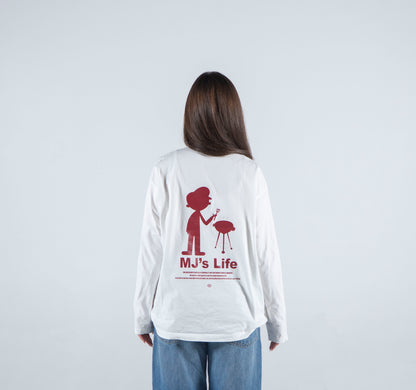 "Flames & Friends" White Longsleeve