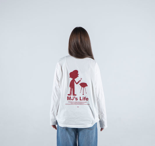 "Flames & Friends" White Longsleeve