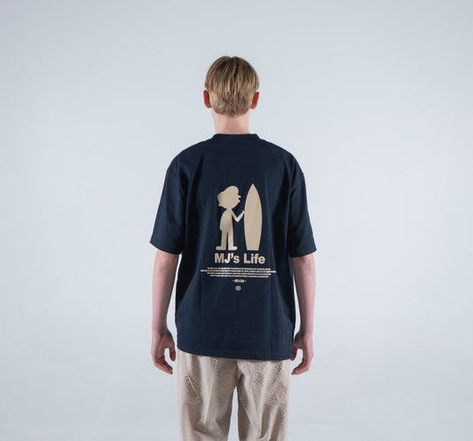 "Little Waves" Navy Tee