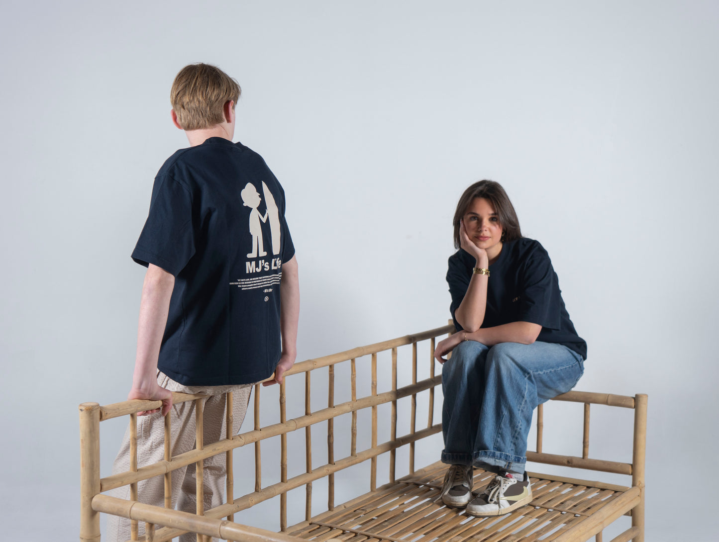 "Little Waves" Navy Tee