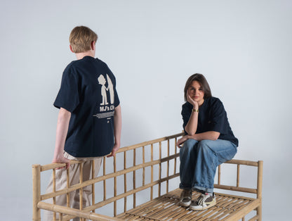 "Little Waves" Navy Tee