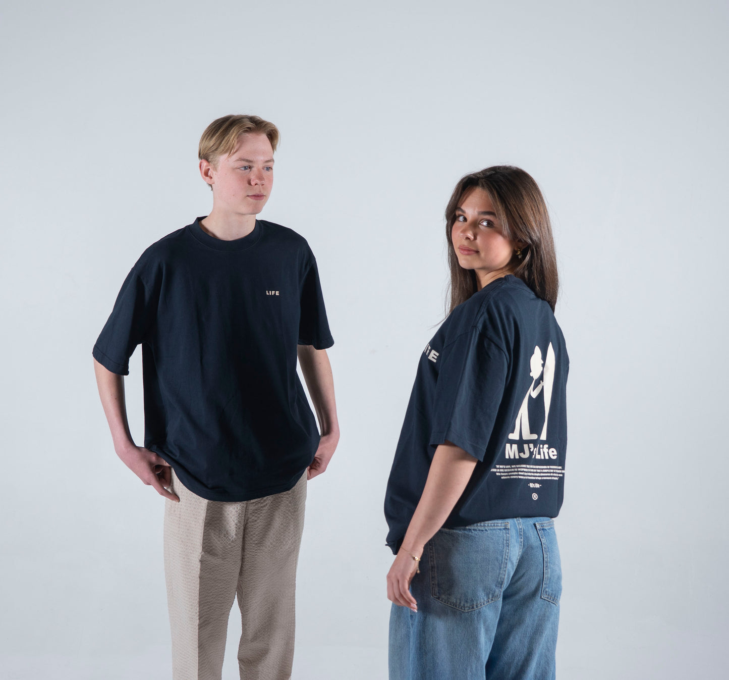 "Little Waves" Navy Tee